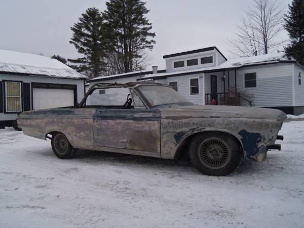 for sale 1963 plymouth sport fury convertible v8 4 speed project barn fresh 3000 maine for c bodies only classic mopar forum 1963 plymouth sport fury convertible v8