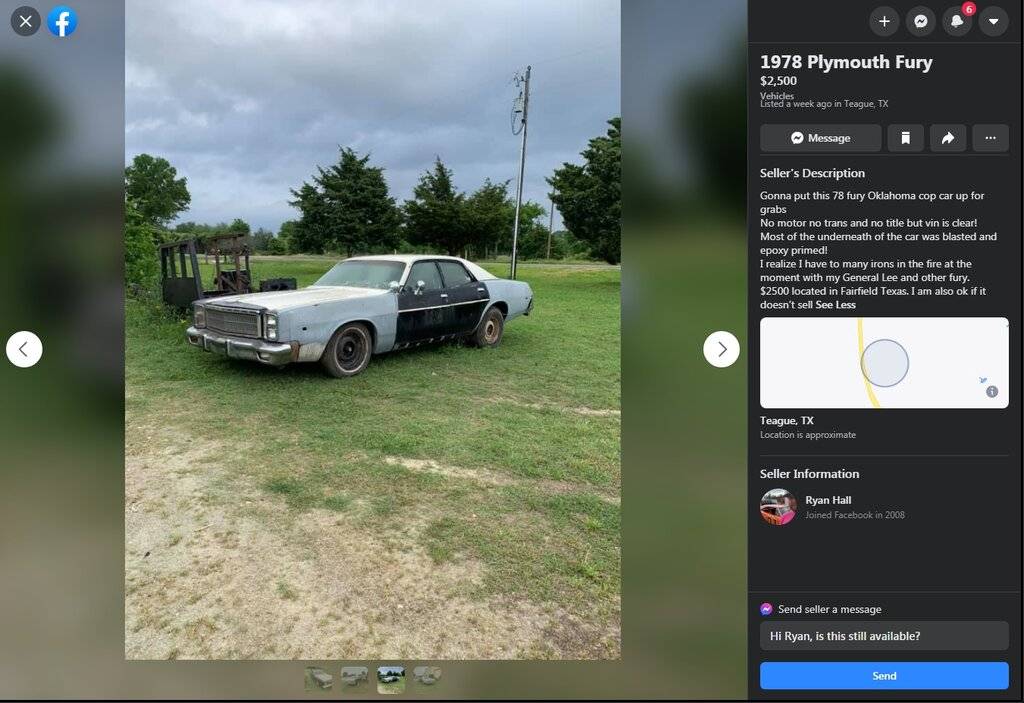 1978 Plymouth Fury $2,500 Teague TX.jpg