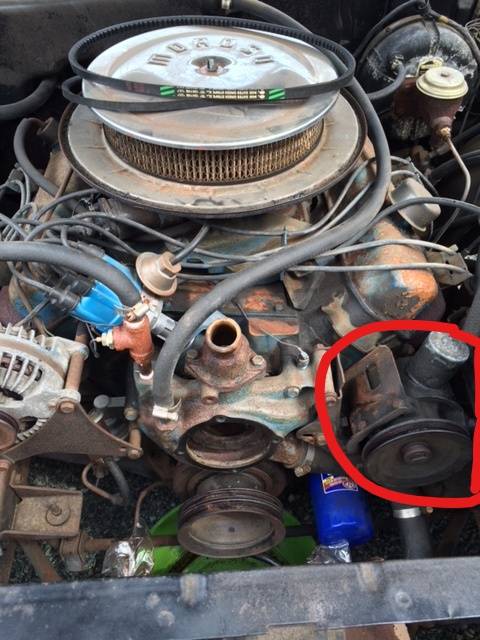 413 engine (steering pump circled).jpg