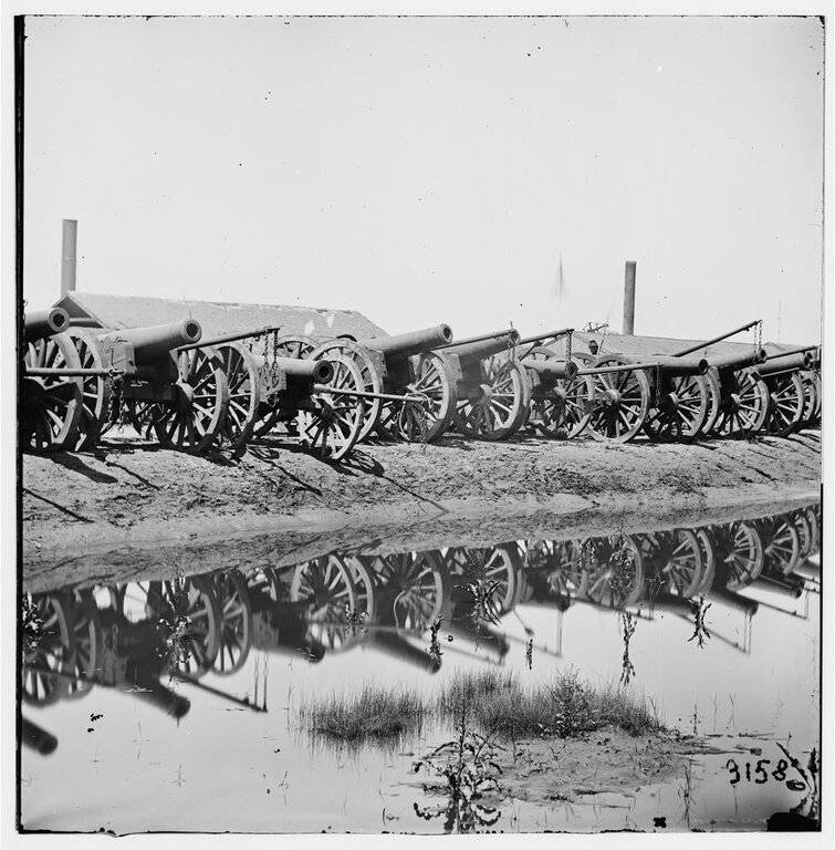 Captured Siege Guns at Rocketts (View 2) - Richmond, VA, 1865.jpg