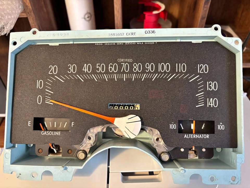 NOS 1975 to 1977 Plymouth Gran Fury Dodge Royal Monaco Police Speedometer.jpg