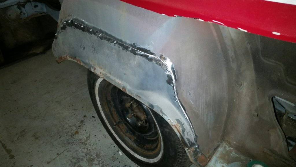 Wheel lip repair pc screwed in place before welding 1.jpg